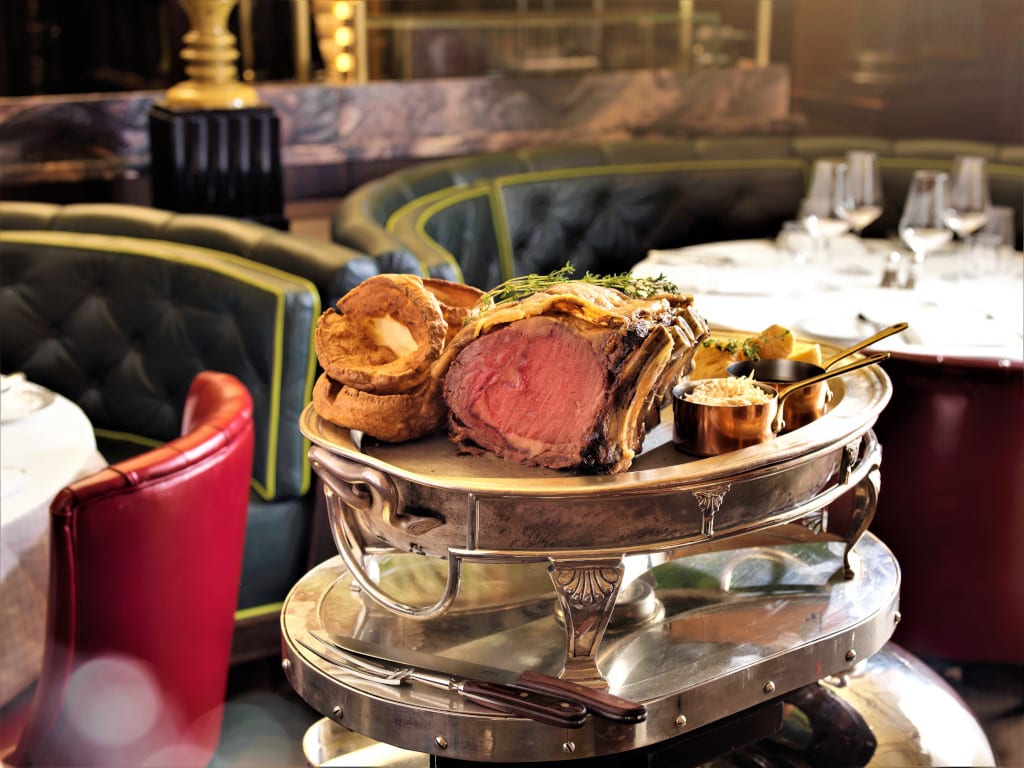 Roast Beef served on a trolley at Simpson's on the Strand