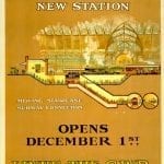 Underground poster announcing the Bakerloo extension to Paddington, opened in 1913.