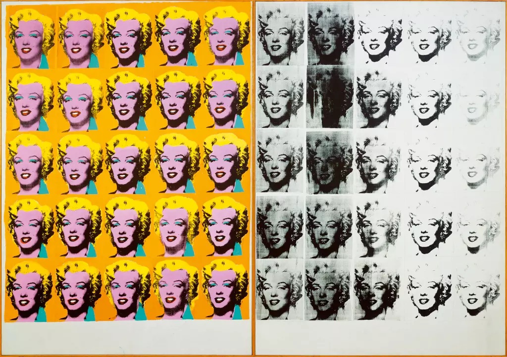 Andy Warhol Marilyn Diptych from exhibition at Tate Modern