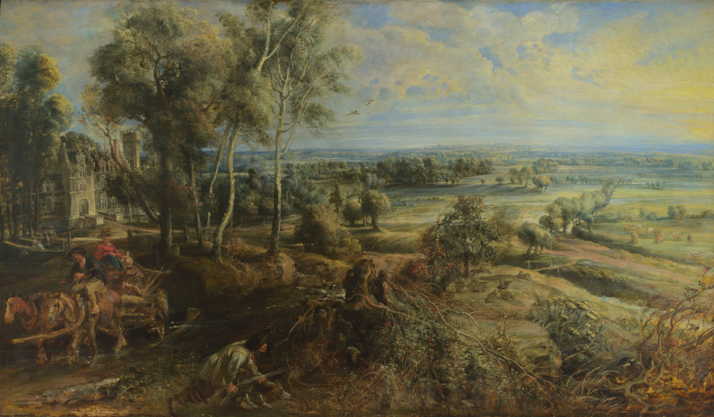 Art in the City Peter Paul Rubens, An Autumn Landscape with a View of Het Steen in the Early Morning, pre-restoration, probably 1636 © The National Gallery, London