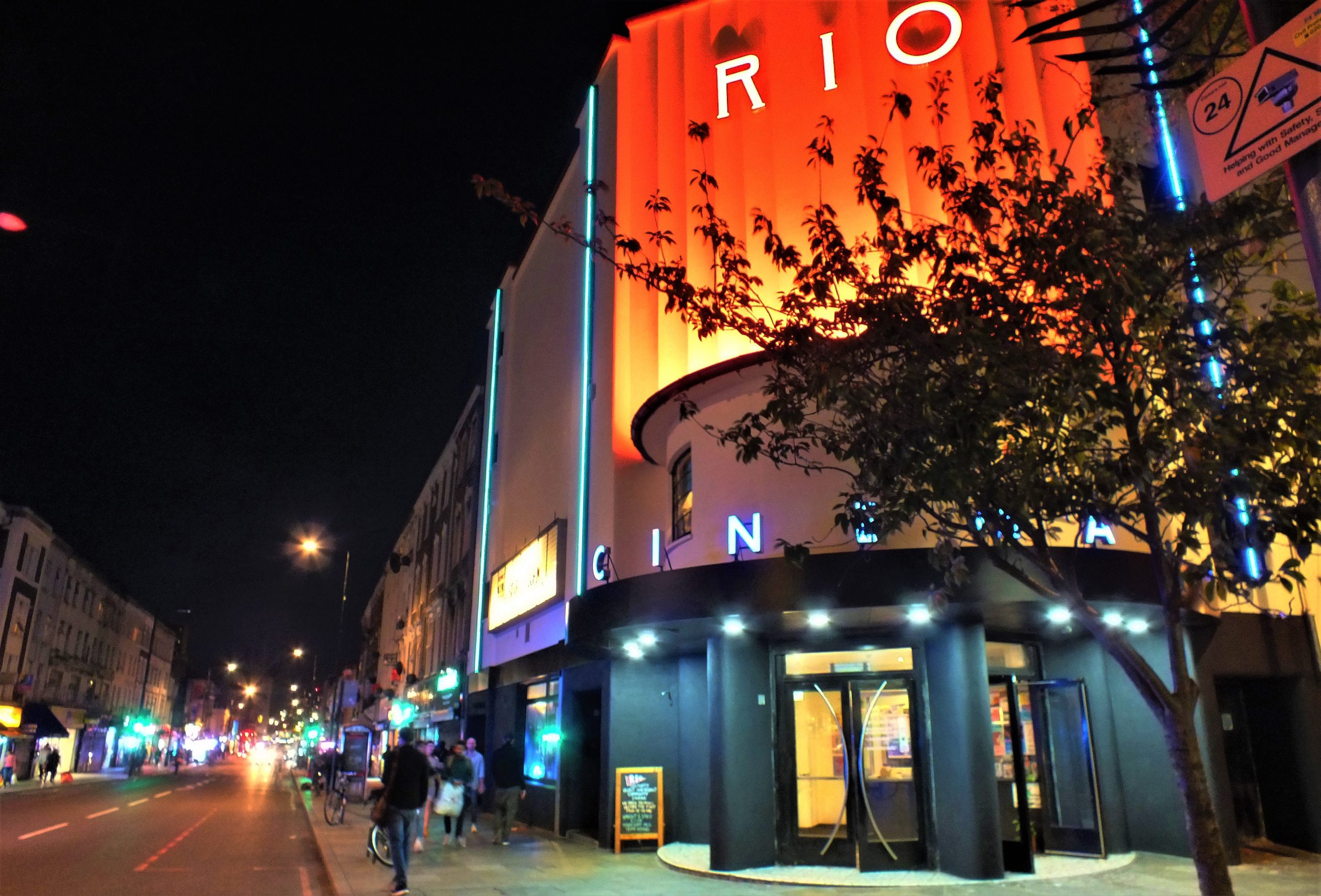 The wonderful facade of the Rio Cinema Dalston