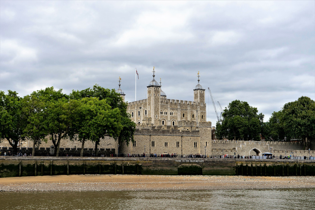 Tthe Tower of the London form the Thames - the last view traitors had before entering the Tower. 