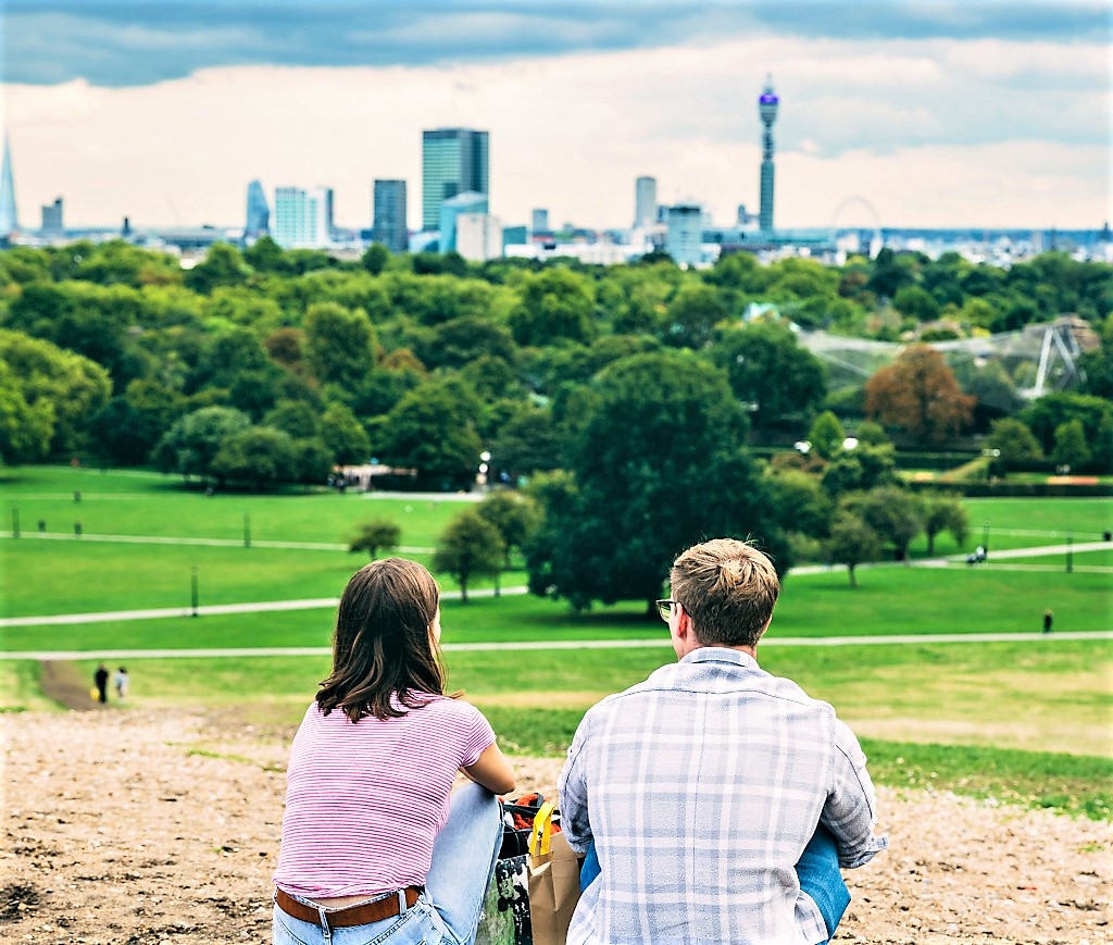 The view from Primrose Hill of Regent's Park