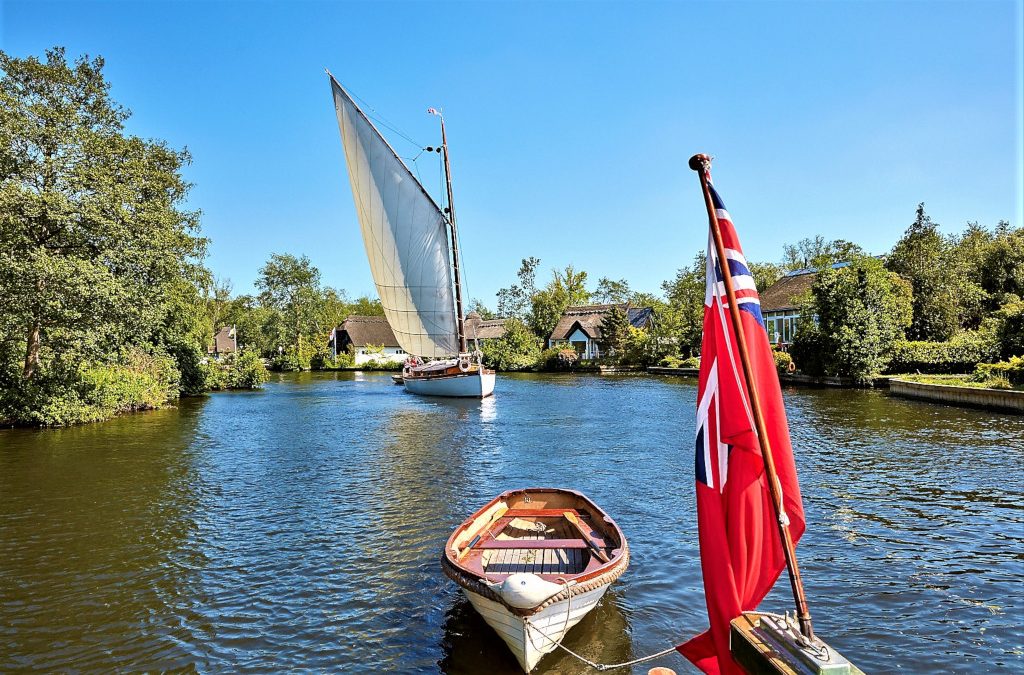 Sailing a Wherry Boat on the Norfolk Broads