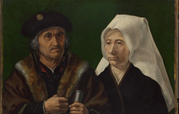 Jan Gossaert An Elderly Couple, about 1520 Oil on parchment laid down on canvas 48.1 × 69.2 cm © The National Gallery, London