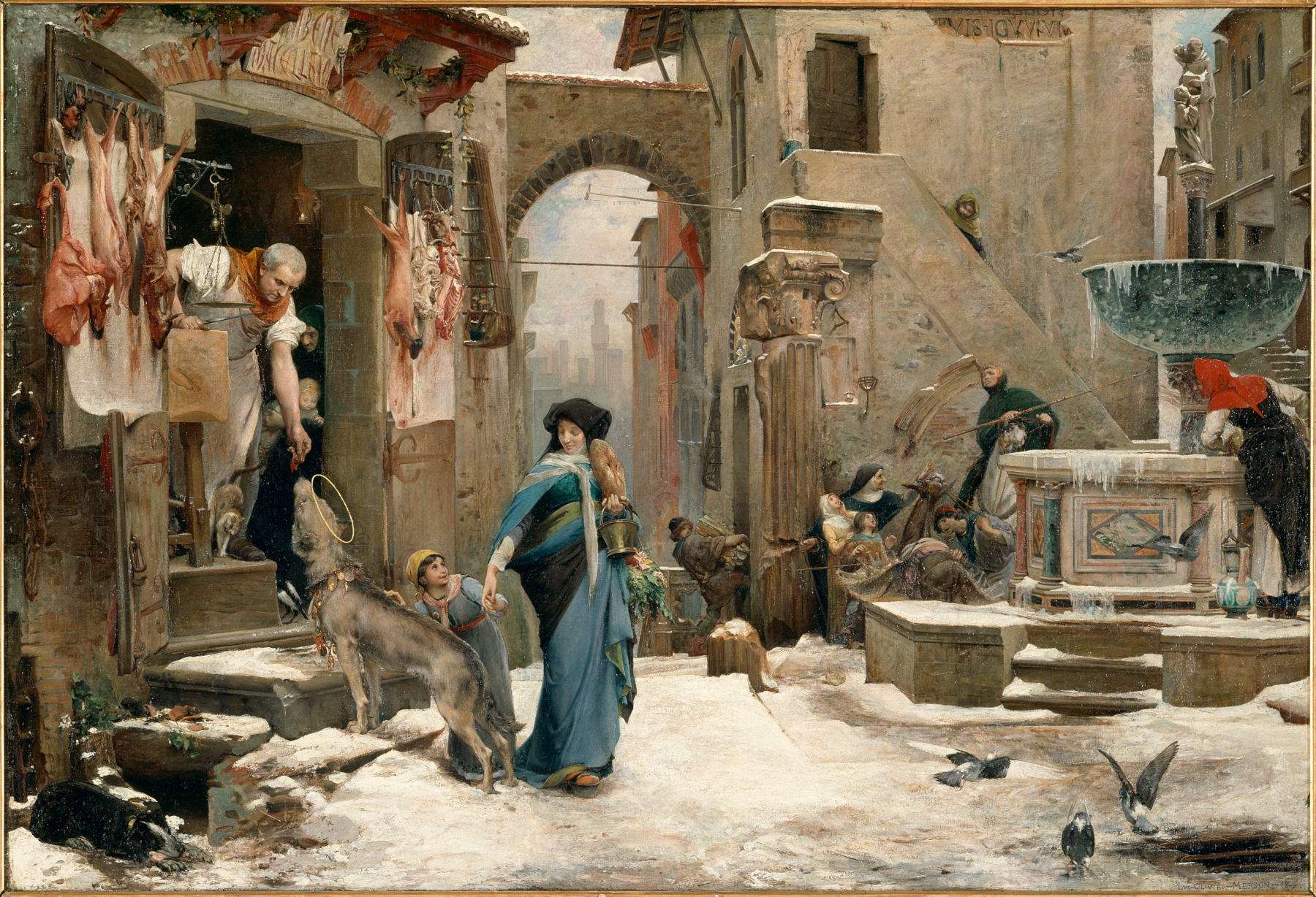 Luc Olivier Merson, 1846 – 1920, The Wolf of Gubbio, 1877, Musée des Beaux-Arts, Lille © RMN-Grand Palais (PBA, Lille) / René-Gabriel Ojeda