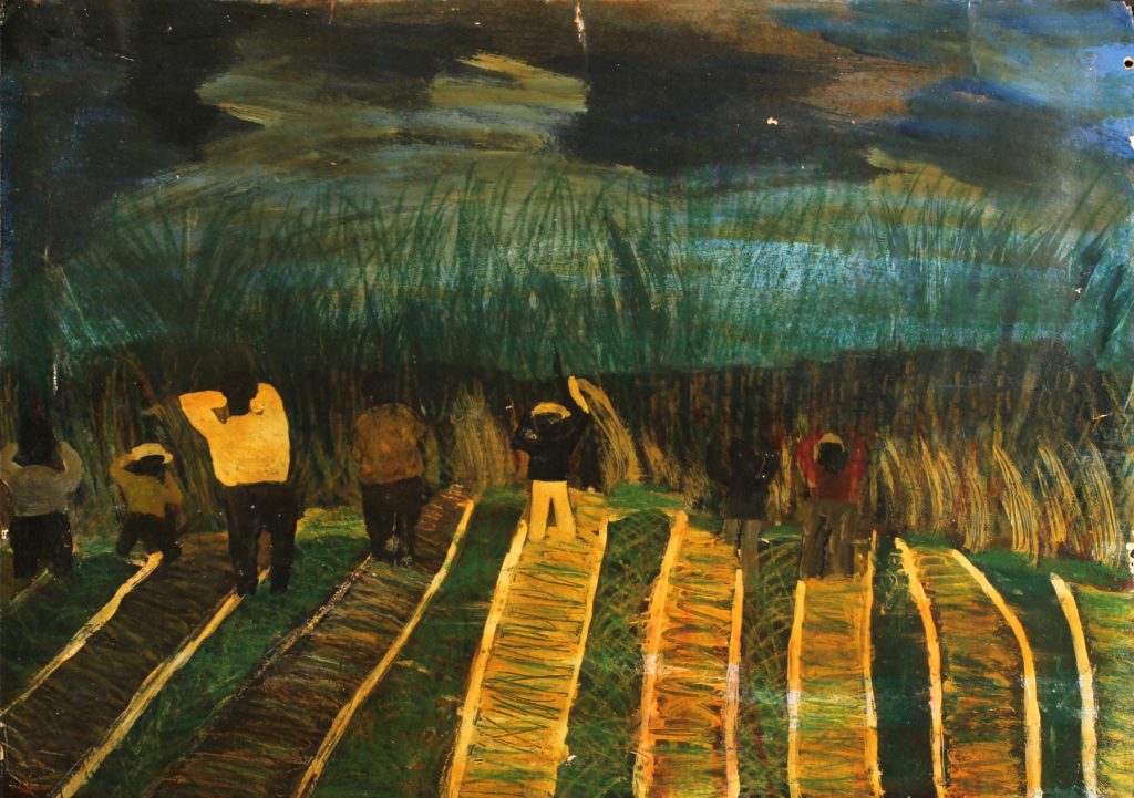 Frank Walter, Plantation Fields and Workers (undated), Courtesy Frank Walter Family and Kenneth M. Milton Fine Arts