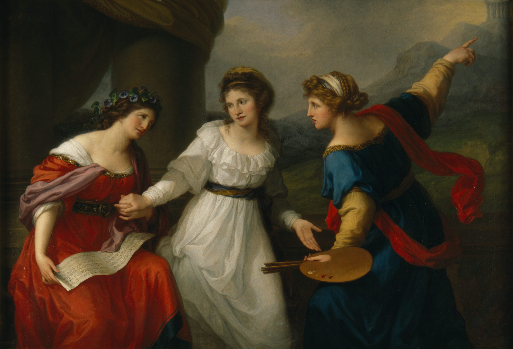 Angelica Kauffman, Self-portrait at the Crossroads between the Arts of Music and Painting, 1794. . Photo: © National Trust Images/John Hammond